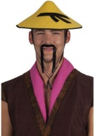 Karnevalová fotobúdka s doplnkom k dlhému kostýmu Chinese Emperor Moustache