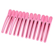 Spony Spony Kadernícke Spony 12 kusov 10cm RUŽOVÁ SILNÁ