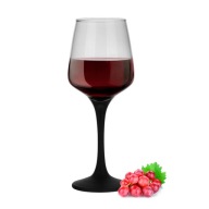 ČIERNE SKLO NA ČERVENÉ A BIELE VÍNO 300 ml