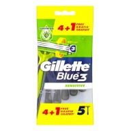 Gillette Blue3 Sensitive jednorázové holiace strojčeky 5 ks