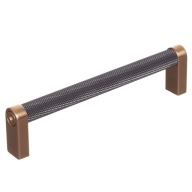 Priemyselná nábytková úchytka ARES Graphite-Gold veľ. 128