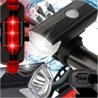 Výkonná BIKE lampa LED svetlo predné zadné BIKE baterka USB riadidlá