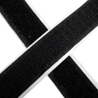 Suchý zips s LEPOM 2cm ČIERNA SADA 1m+1m 18263