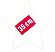 BIELA ​​kovová hviezda 35 cm - lapač snov