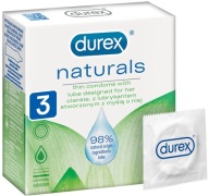 DUREX Naturals Tenké prírodné kondómy 3 ks