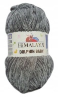 100g Polyesterová priadza Dolphin Baby šedá 320