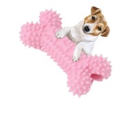 Hryzátko DENTAL BONE, hračka na zubnú kefku pre psov, 38-6, ružová