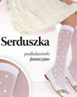Ponožky pod kolená White Hearts, 2 páry