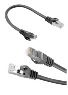 Sieťový kábel LAN ETHERNET internet cat 6 FTP RJ45 0,25m krútený pár Čierny