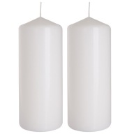 SADA 2 STOLNÝCH SVIEČOK VALEC KLASICKÁ SVIEČKA 15cm 48h