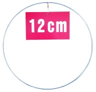 STRIEBORNÝ prsteň/ráfik na lapače snov a makramé, 12 cm