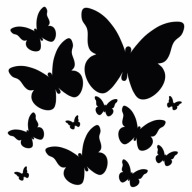 Nálepky BUTTERFLY, motýle, samolepky