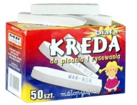 Mäkká školská krieda na tabule, biela, 50 kusov, štvorcová, málo prašná, nepoškriabajúca