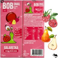 SNAIL BOB RELÉ ŽELÉ ovocný snack bez cukru HRUŠKA MALINA 27g