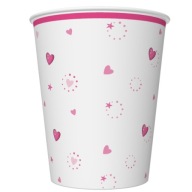 Papierové poháre Srdce pohár 250ml 8x