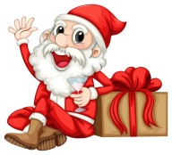 NÁLEPKA NA OKENNÉ SKLO ZRKADLO SANTA CLAUS