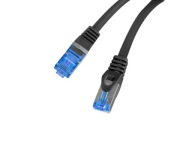 PATCHCORD KÁBEL CAT.6A S/FTP 0,25M BLACK LANBERG