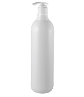 Fľaša s pumpičkou 1000ml, HDPE, 28/410, biela