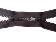 DVOJTAKOVÝ KÓBOVÝ zips, 85 cm, čierny