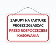 Laminovaný nápis A5 NÁKUP NA FAKTÚRU PROSÍM
