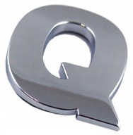 V6M08 ZNAK PÍSMENO PÍSMENO ČÍSLO ČÍSLA CHROME Q