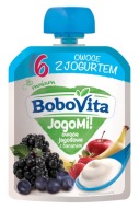 BoboVita Jogomi! pena z bobuľového ovocia a banánov 80 g