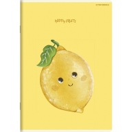 Špičkový zápisník Happy Fruits 2000, A5, 32 linajkových listov s okrajom 70g