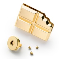 Zlatá magnetická spona na tašku, magnet 50x30mm