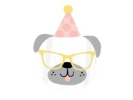 HELLO PETS DOG MOPS PAPIEROVÁ MASKA 1 ks