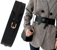 Boho Leather Belt Dámsky opasok Široký korzet Guma