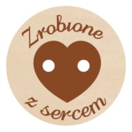 Gombíková ozdoba VYROBENÁ S dekorom SRDCE VEĽKÁ nášivka