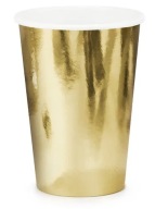 ZLATÝ PAPÍROVÝ ŠÁLK Kovový, 6 kusov, 220 ml