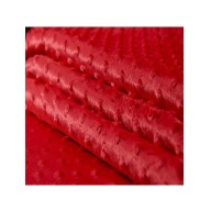 Fleece, materiál MINKY 22 - červený, super mäkký