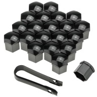 ZÁSUVKY NA RÁFKY Skrutky 17 mm 20 ks, ČIERNA