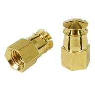 M6 x 15 mm mosadzná objímka s expanznou guľou, nábytková vložka na drevo