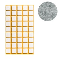 ŠEDÁ plstená podložka štvorcová 15mm - 45 ks.