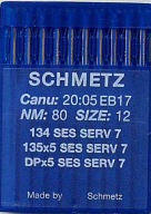 Schmetz strojové ihly 135x5 80 SES SERV 7 10 ks