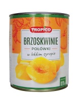 TROPICO Broskyňa v sirupe, polovice 820g