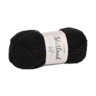 100g priadza 30% vlna Shetland YA, čierna 502