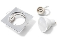 SADA HALOGEN CHROMOV SVET + LED ZIAROVKA 5W + GU10 3000K