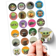 24 NÁLEPEK BABY YODA GROGU SUPER KVALITA