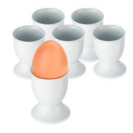 Biele porcelánové poháre na vajíčka od Altom Design, 6 kusov