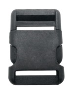 Plastová pracka 40mm Spona 5ks Čierna