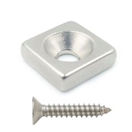 NEODYMIOVÝ MAGNET NA SKRUTKU 10x10x3mm obdĺžnikový HUNTER