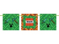 Vlajkový banner Pixels Minecraft TNT - 300 cm
