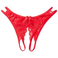 SEXY ČERVENÉ ČIPKOVÉ OTVORENÉ XL NOHAVIČKY