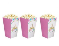 Popcorn boxy, sladkosti, narodeniny JEDNOROŽEC