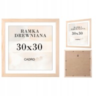 Rám 30x30 štvorcových borovicových fotorámikov