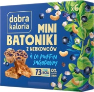 Mini kešu tyčinky a la čučoriedkový muffin