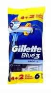 GILLETTE BLUE3 - 4+2 HLADKÉ 6 ks